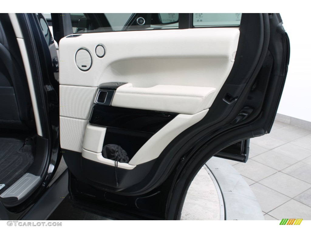 2013 Land Rover Range Rover Supercharged LR V8 Ebony/Ivory Door Panel Photo #79563030