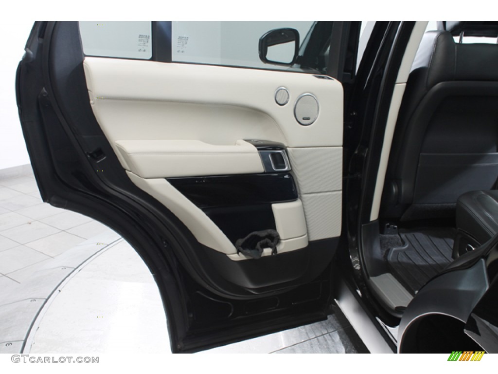 2013 Land Rover Range Rover Supercharged LR V8 Ebony/Ivory Door Panel Photo #79563049