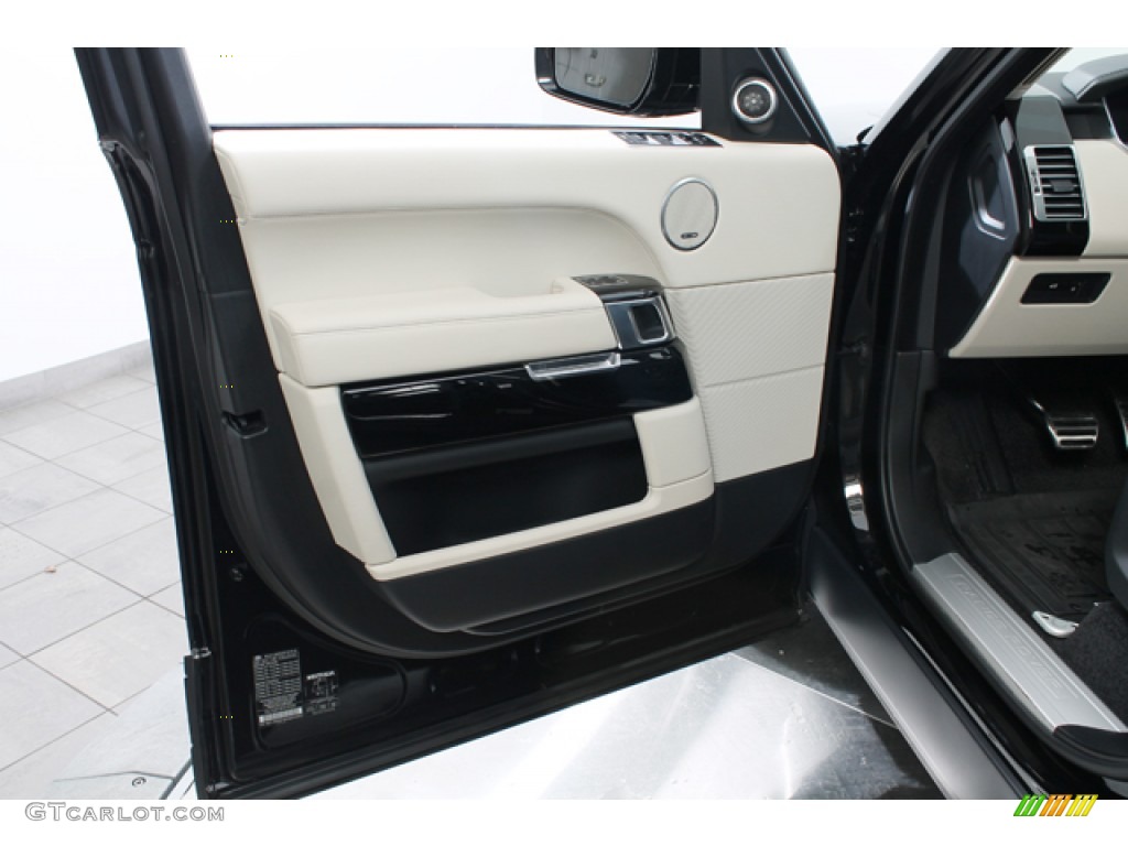 2013 Land Rover Range Rover Supercharged LR V8 Ebony/Ivory Door Panel Photo #79563065