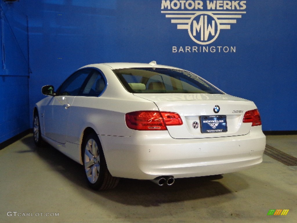 2012 3 Series 328i xDrive Coupe - Mineral White Metallic / Oyster/Black photo #5