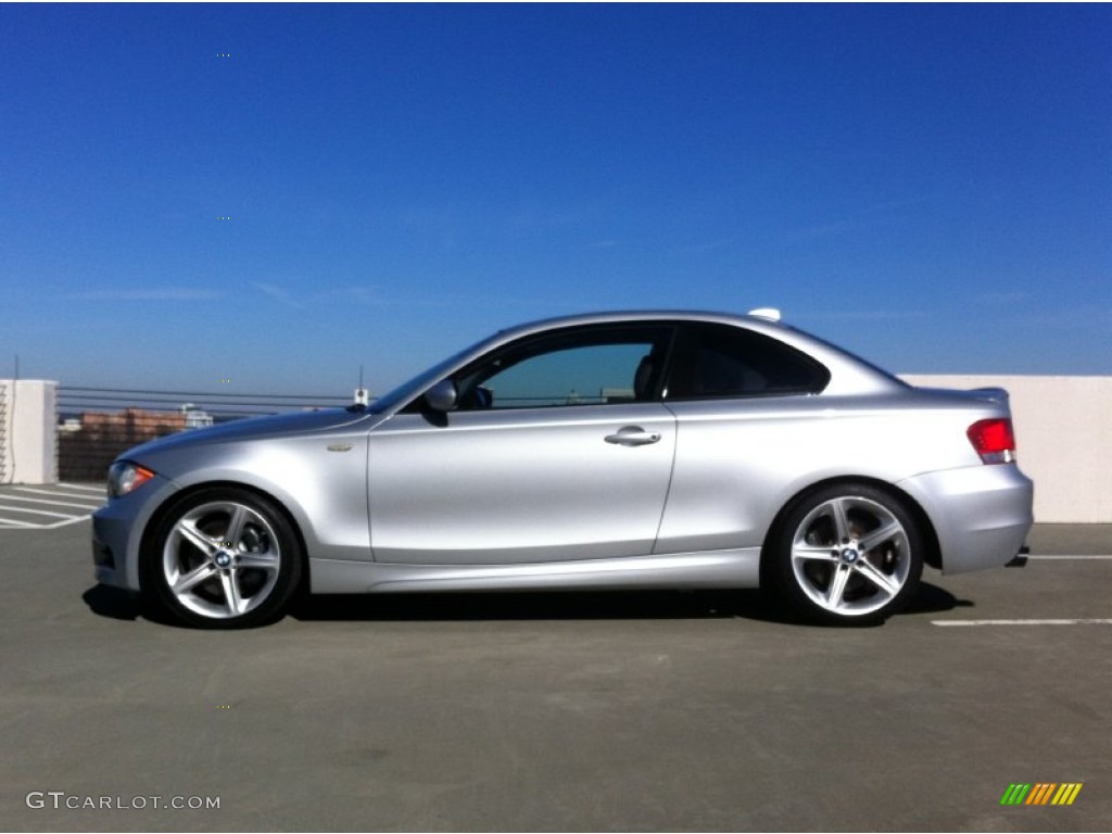 2009 1 Series 135i Coupe - Titanium Silver Metallic / Black photo #2