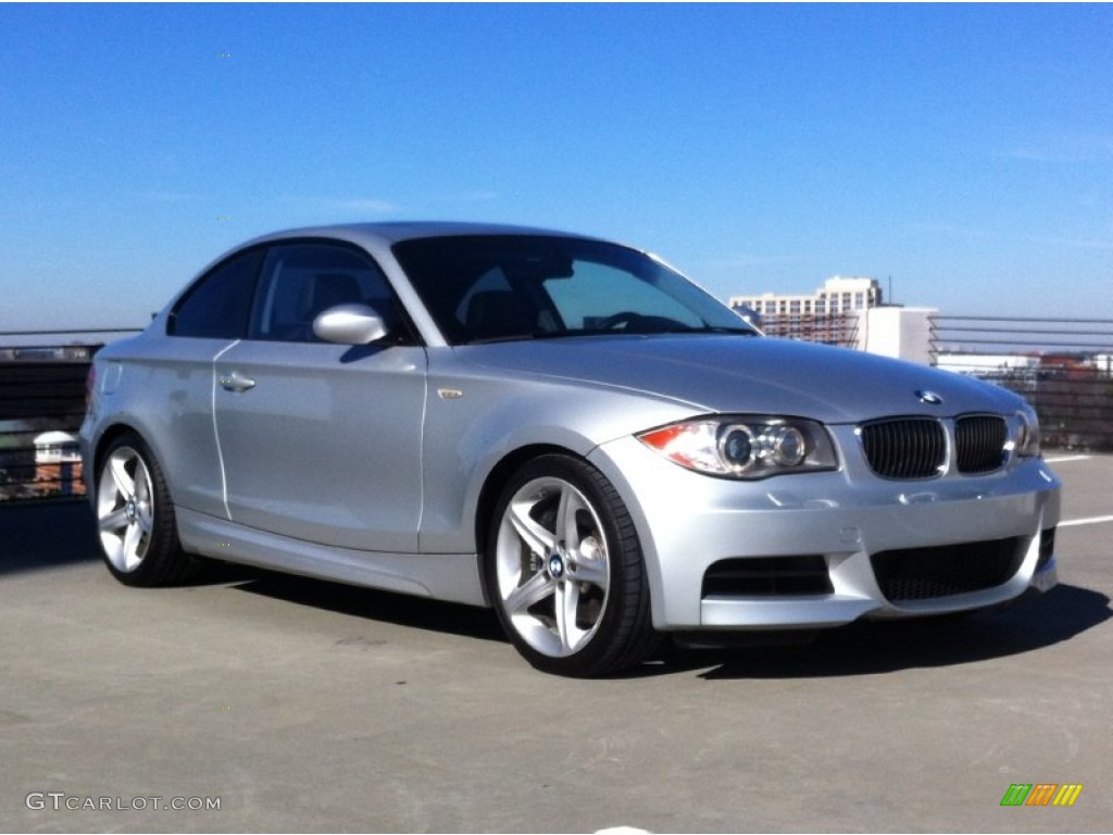 2009 1 Series 135i Coupe - Titanium Silver Metallic / Black photo #4