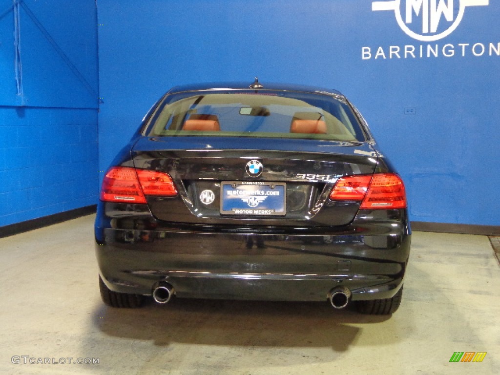 2012 3 Series 335i xDrive Coupe - Black Sapphire Metallic / Coral Red/Black photo #10