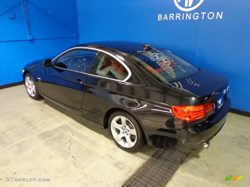 2012 3 Series 335i xDrive Coupe - Black Sapphire Metallic / Coral Red/Black photo #13