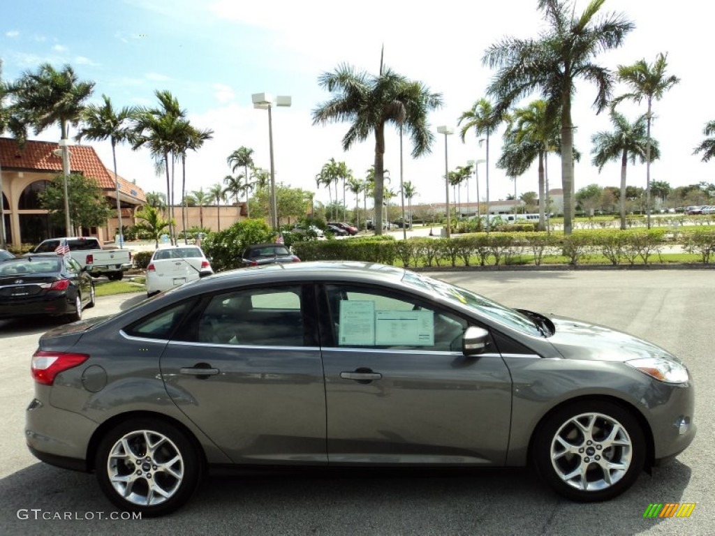 2012 Focus SEL Sedan - Sterling Grey Metallic / Charcoal Black Leather photo #5