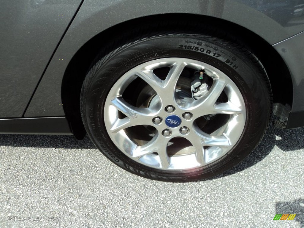 2012 Focus SEL Sedan - Sterling Grey Metallic / Charcoal Black Leather photo #10