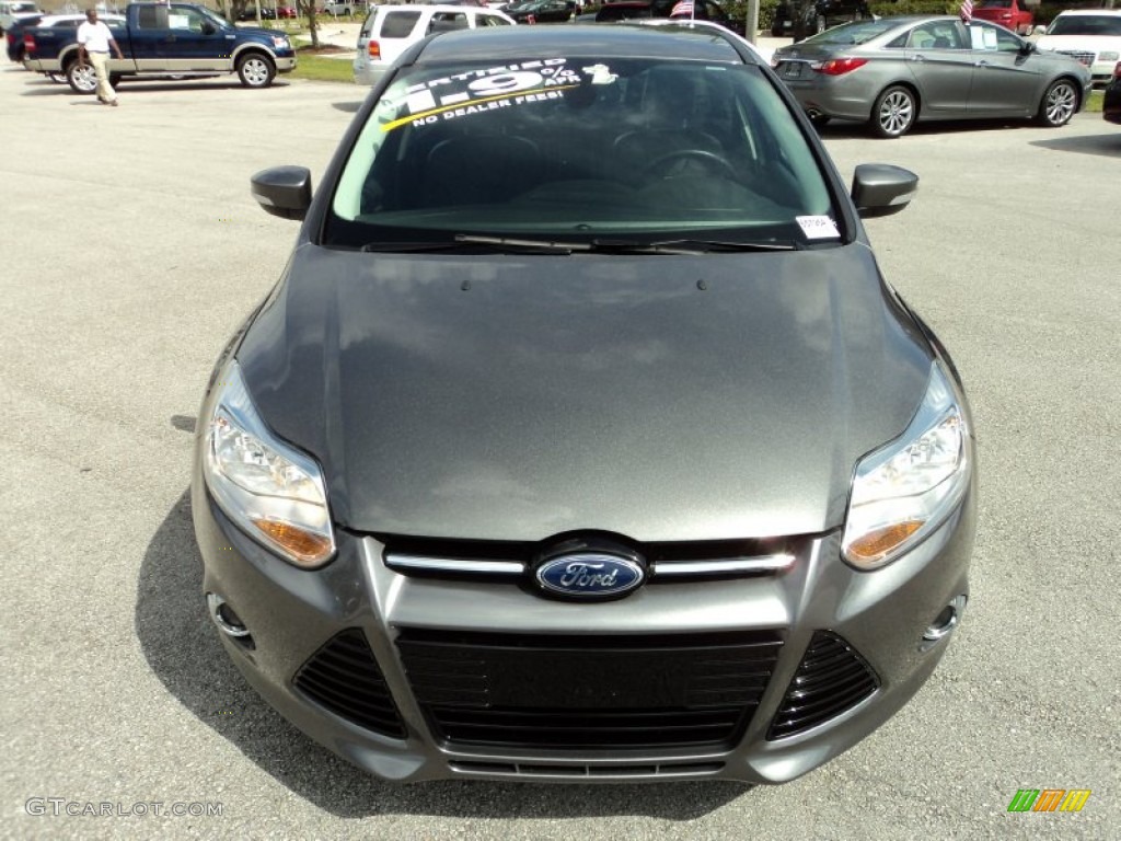 2012 Focus SEL Sedan - Sterling Grey Metallic / Charcoal Black Leather photo #16