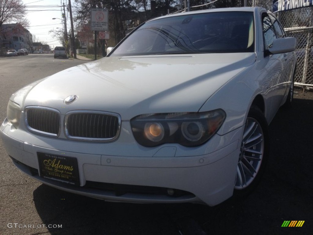 2005 7 Series 745i Sedan - Alpine White / Black/Black photo #1