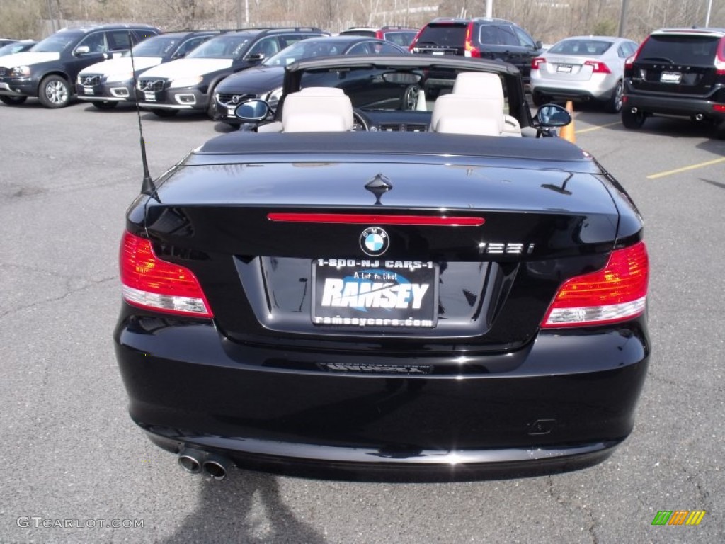 2008 1 Series 128i Convertible - Jet Black / Taupe photo #4