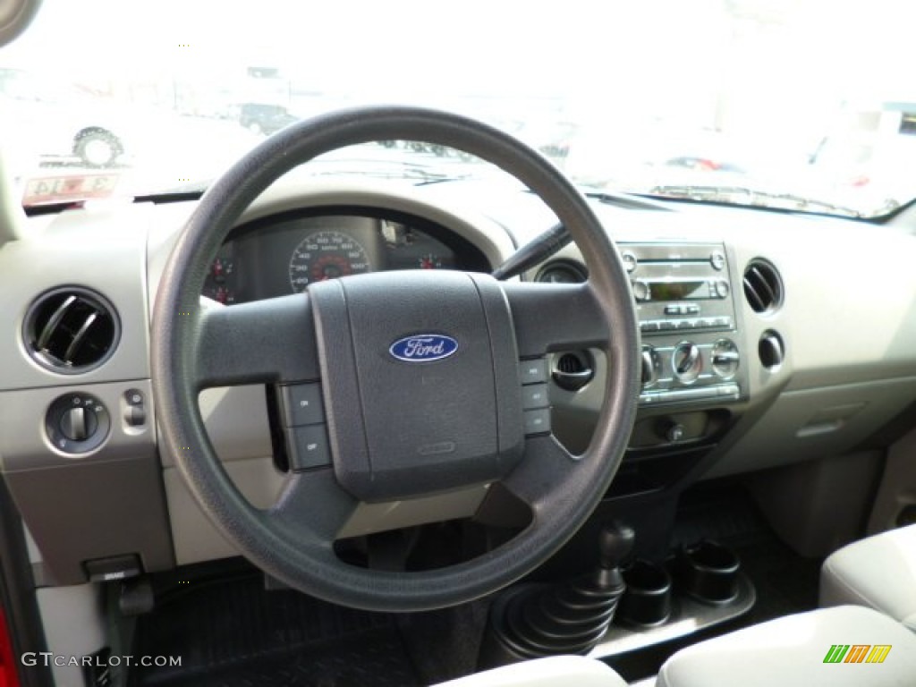 2007 Ford F150 STX Regular Cab 4x4 Medium Flint Steering Wheel Photo #79567052