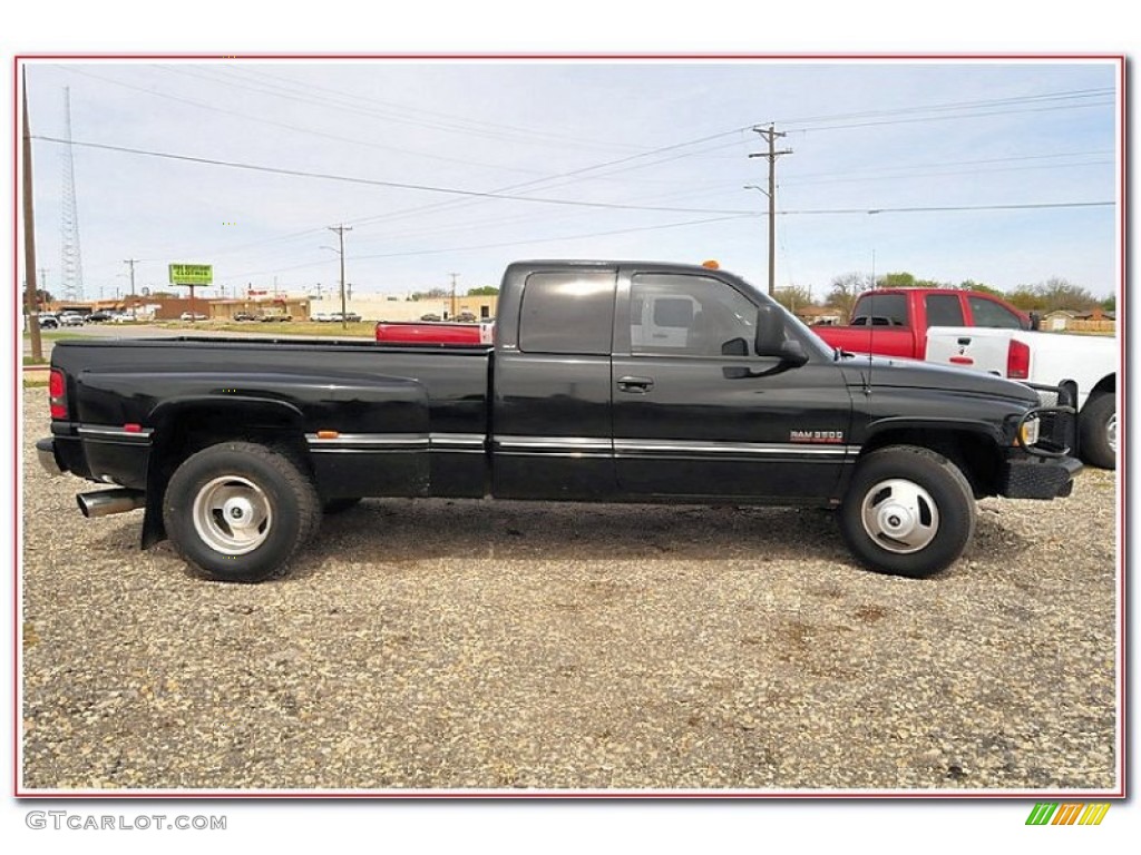 1997 Ram 3500 Laramie Extended Cab 4x4 Dually - Black / Gray photo #9