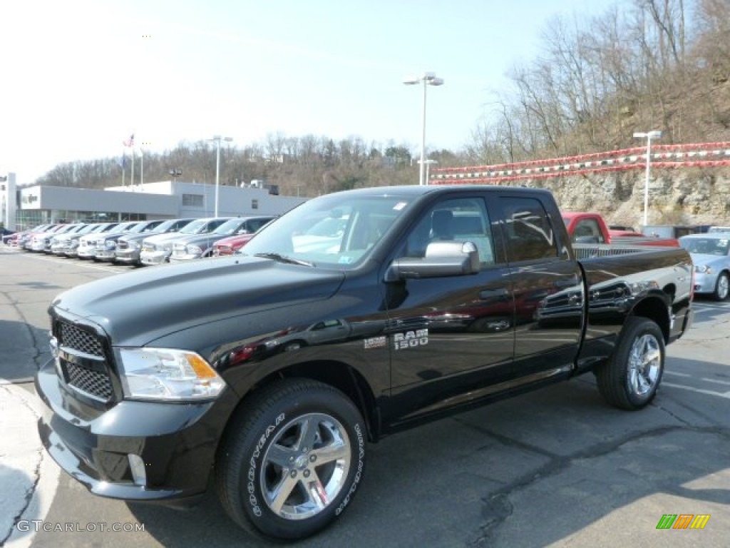 Black 2013 Ram 1500 Express Quad Cab 4x4 Exterior Photo #79570019