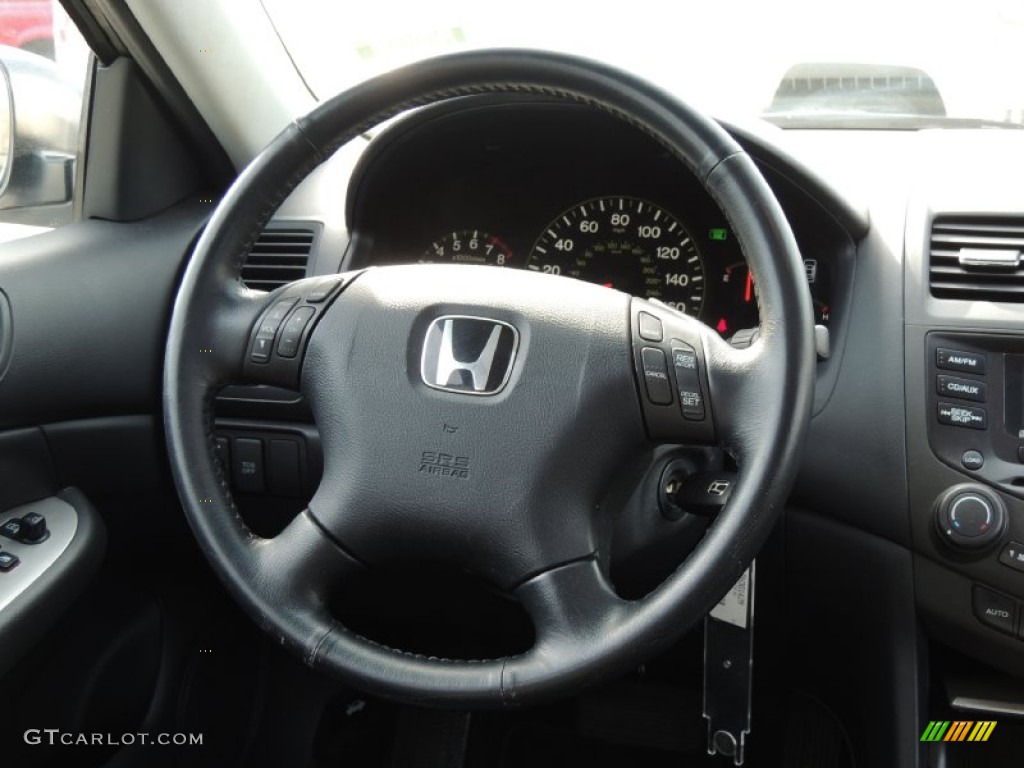 2003 Honda Accord EX V6 Sedan Black Steering Wheel Photo #79573672