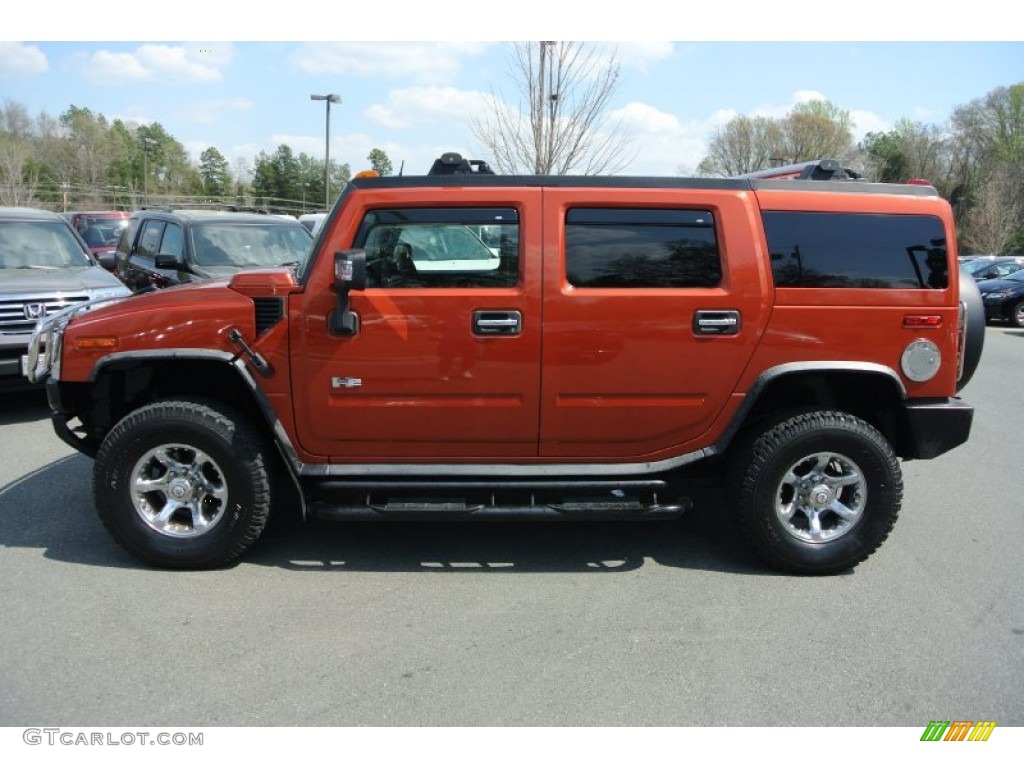 Sunset Orange Metallic 2003 Hummer H2 SUV Exterior Photo #79574362