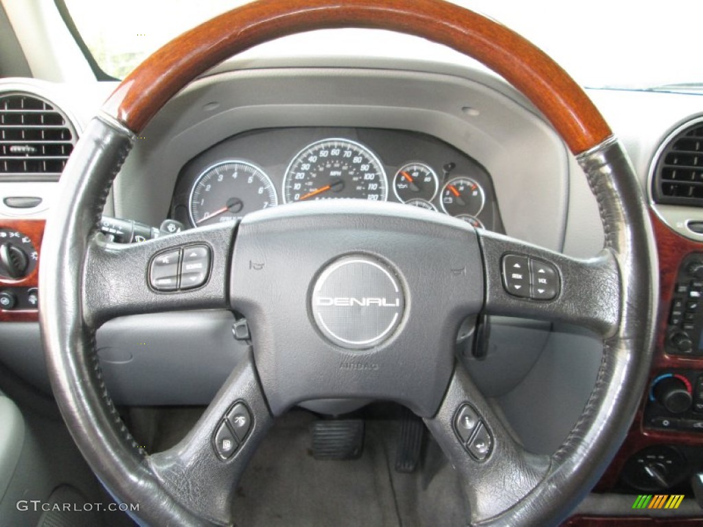 2006 GMC Envoy XL Denali 4x4 Light Gray Steering Wheel Photo #79575151
