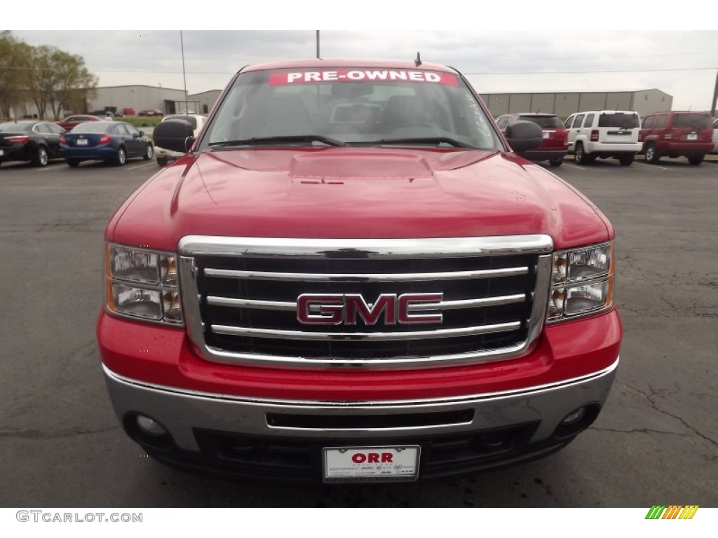 2012 Sierra 1500 SLE Extended Cab - Fire Red / Very Dark Cashmere/Light Cashmere photo #2