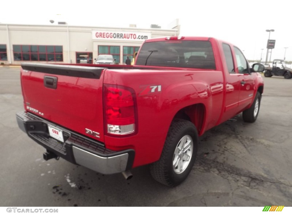 2012 Sierra 1500 SLE Extended Cab - Fire Red / Very Dark Cashmere/Light Cashmere photo #5