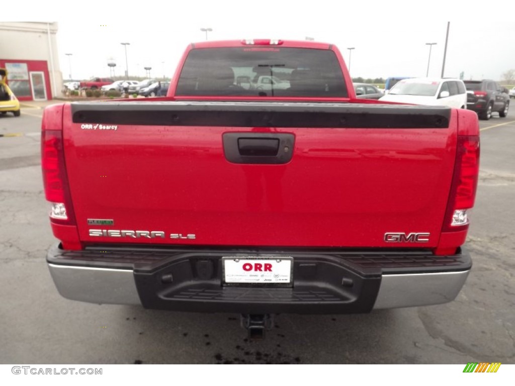2012 Sierra 1500 SLE Extended Cab - Fire Red / Very Dark Cashmere/Light Cashmere photo #6
