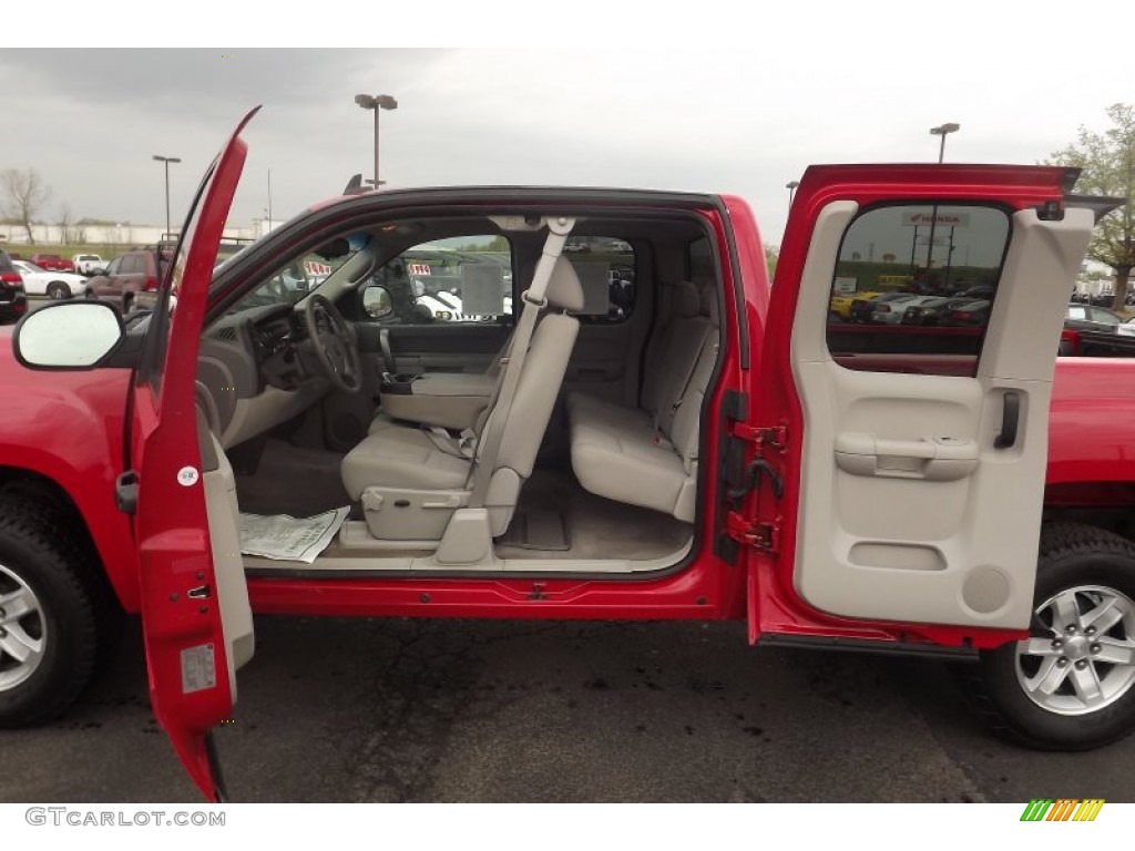 2012 Sierra 1500 SLE Extended Cab - Fire Red / Very Dark Cashmere/Light Cashmere photo #9