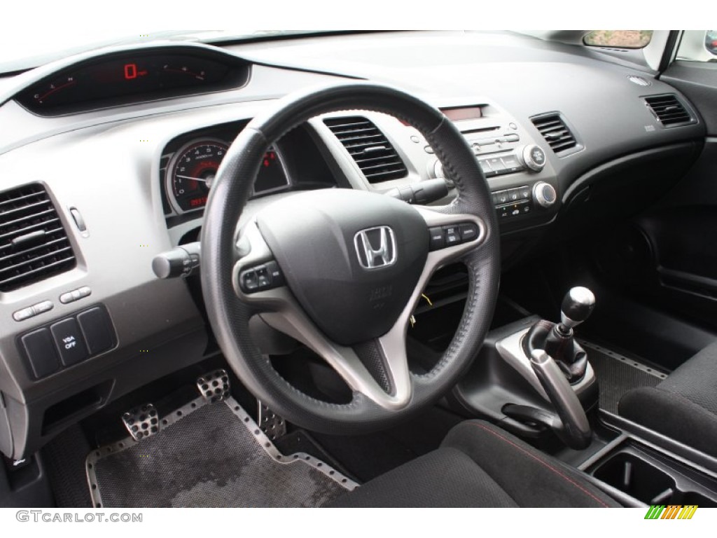 2008 Honda Civic Si Sedan Black Dashboard Photo #79578358