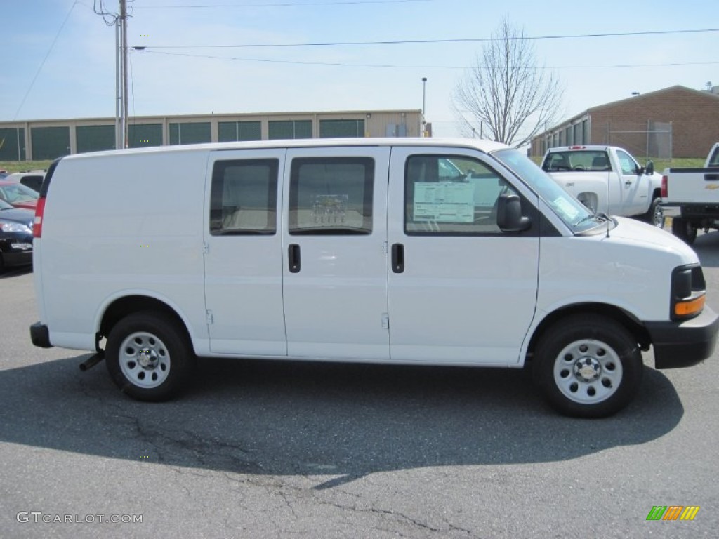 Summit White 2013 Chevrolet Express 1500 AWD Cargo Van Exterior Photo #79580760