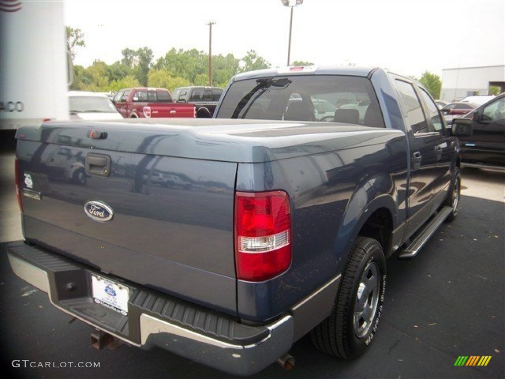 2005 F150 XLT SuperCrew - Medium Wedgewood Blue Metallic / Medium Flint Grey photo #7