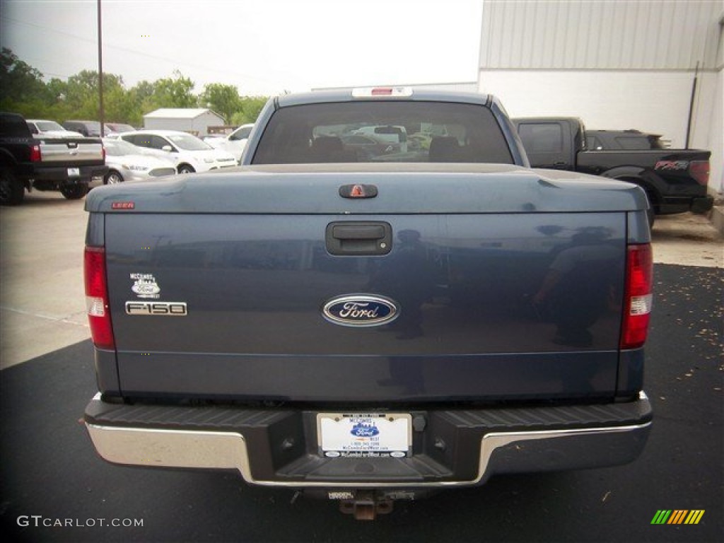 2005 F150 XLT SuperCrew - Medium Wedgewood Blue Metallic / Medium Flint Grey photo #8