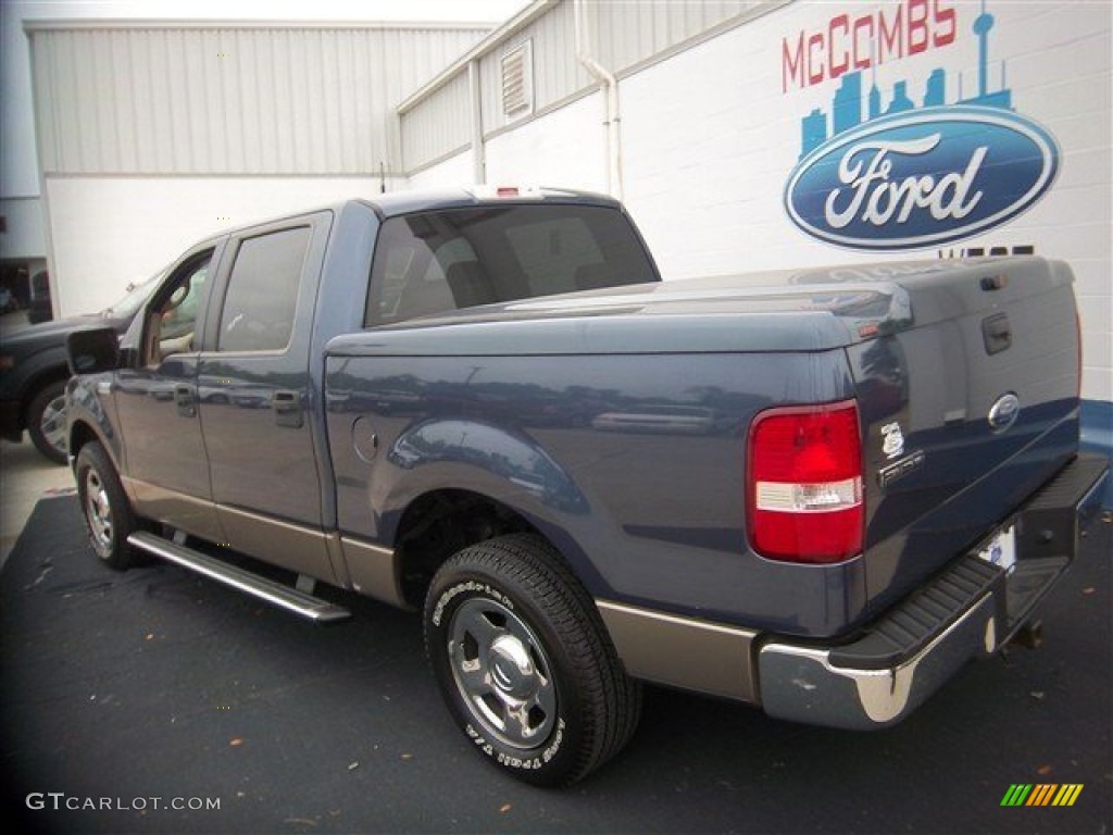 2005 F150 XLT SuperCrew - Medium Wedgewood Blue Metallic / Medium Flint Grey photo #9