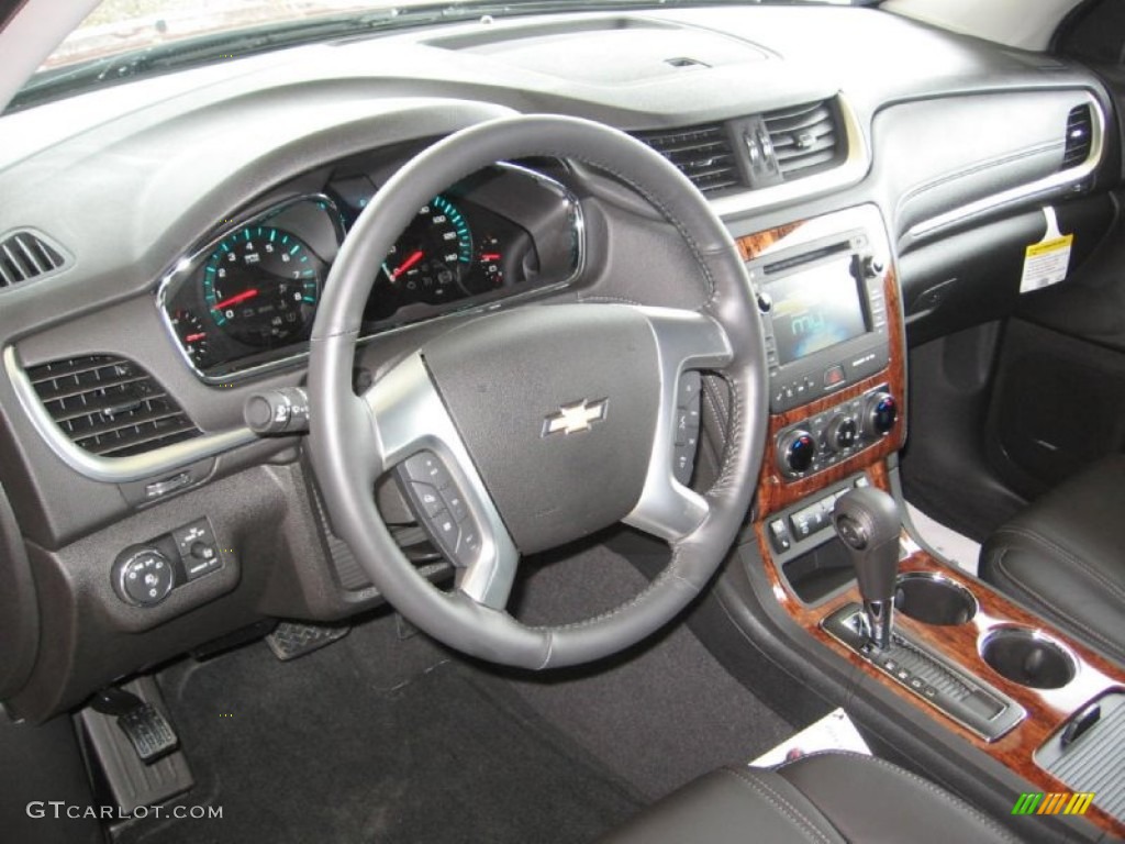 2013 Chevrolet Traverse LTZ Ebony Dashboard Photo #79582481