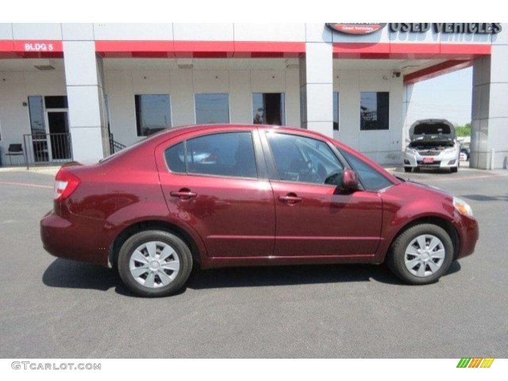 2008 SX4 Sedan - Cherry Red Metallic / Black photo #8