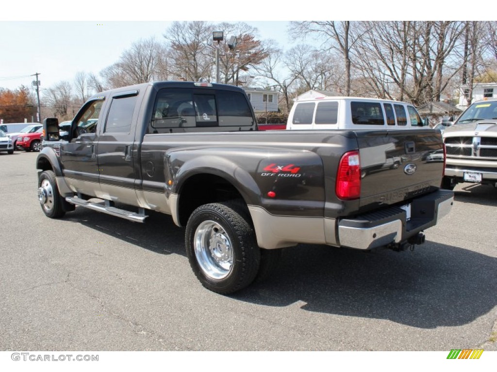 Dark Stone Brown Metallic 2008 Ford F450 Super Duty Lariat Crew Cab 4x4 Dually Exterior Photo #79584341