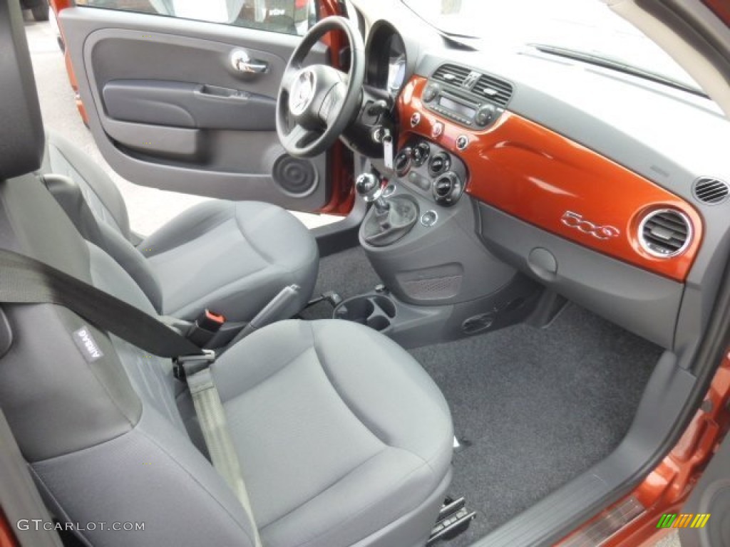 Tessuto Grigio/Nero (Grey/Black) Interior 2012 Fiat 500 c cabrio Pop Photo #79584571