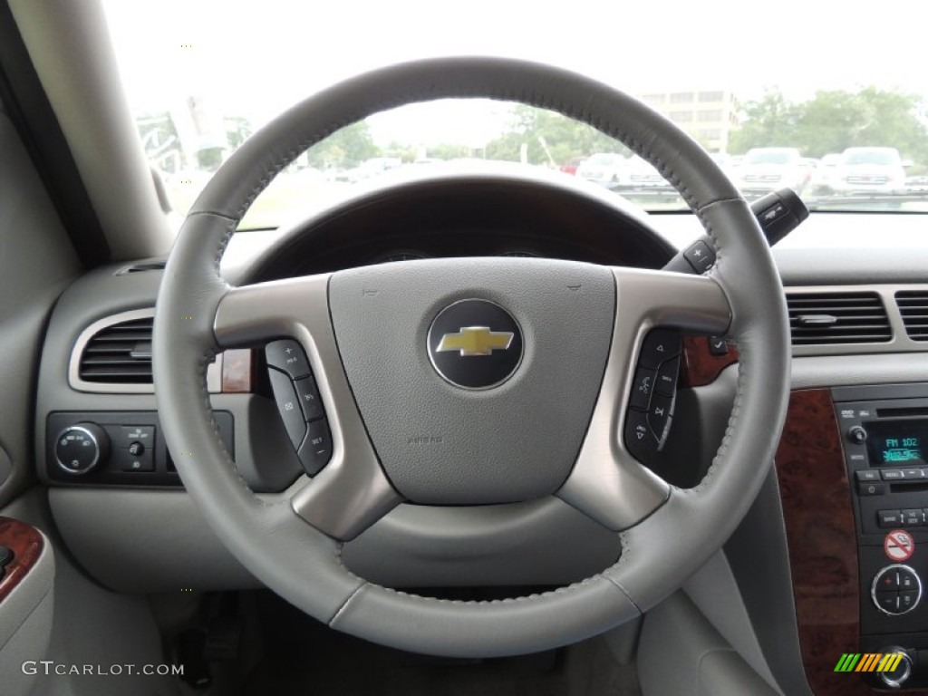 2013 Chevrolet Suburban LT Light Titanium/Dark Titanium Steering Wheel Photo #79584676