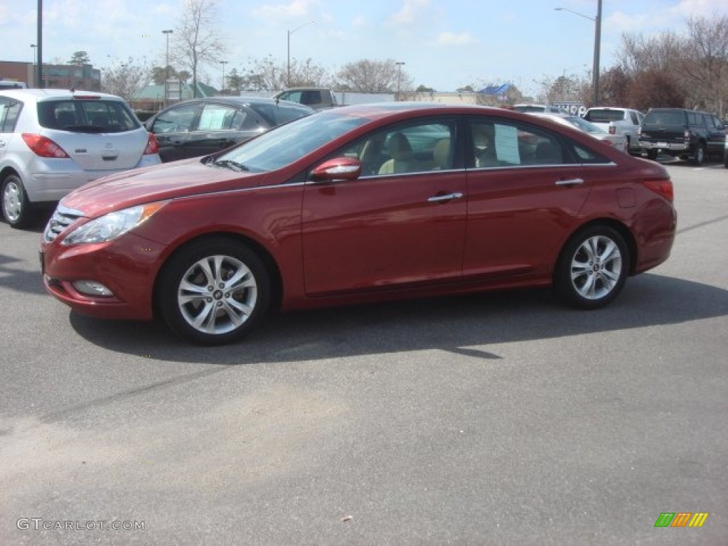 2011 Sonata Limited - Venetian Red / Camel photo #3