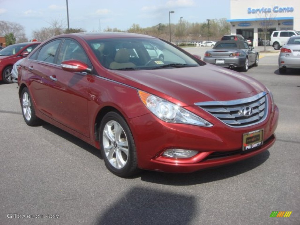 2011 Sonata Limited - Venetian Red / Camel photo #8