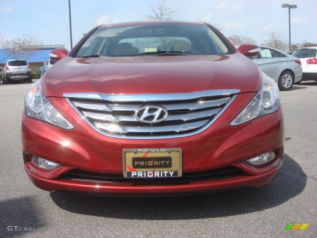 2011 Sonata Limited - Venetian Red / Camel photo #9