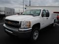 2013 Summit White Chevrolet Silverado 3500HD WT Extended Cab 4x4 Utility  photo #2