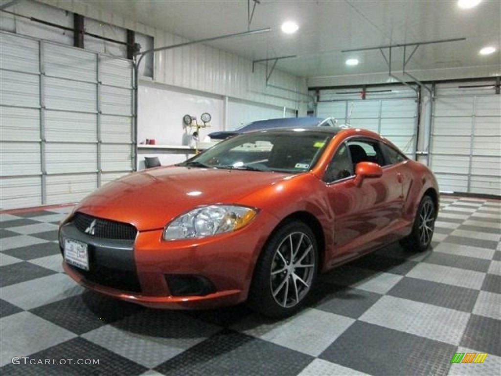 2012 Eclipse GS Coupe - Sunset Pearlescent / Dark Charcoal photo #3