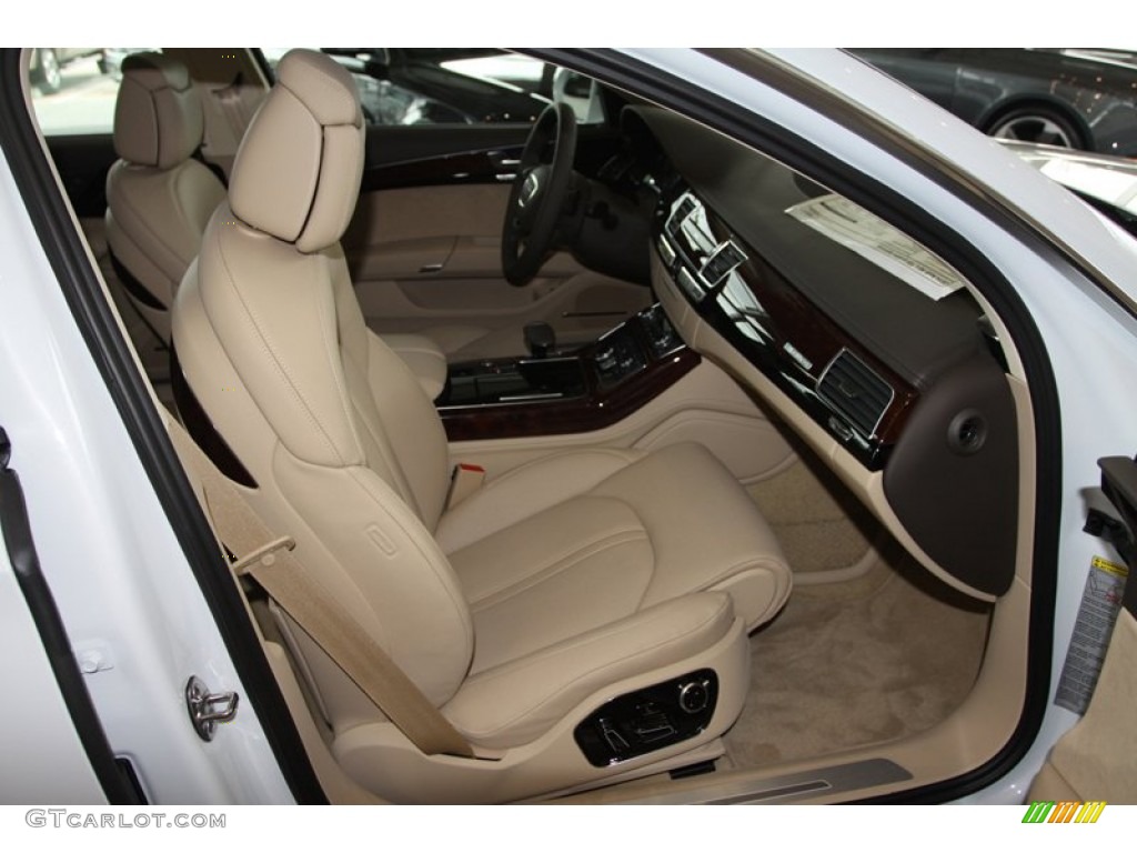 Velvet Beige Interior 2014 Audi A8 L TDI quattro Photo #79590177