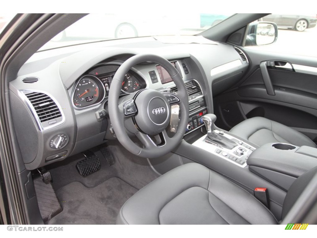 Black Interior 2013 Audi Q7 3.0 S Line quattro Photo #79592125