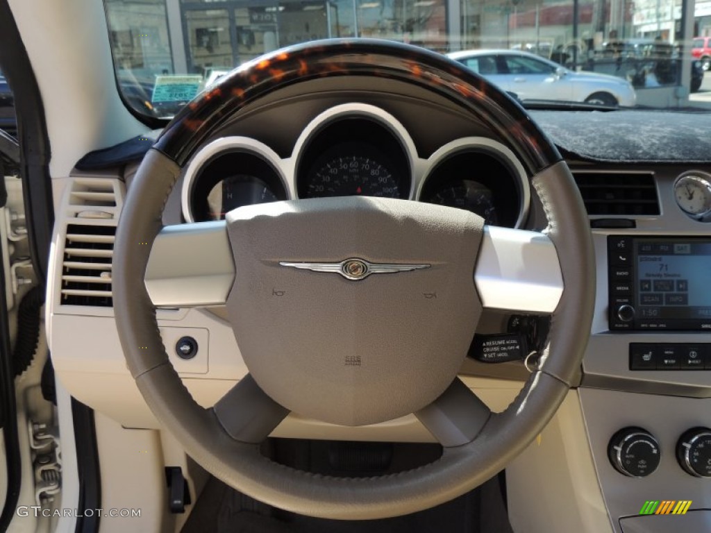 2010 Chrysler Sebring Limited Hardtop Convertible Medium Pebble Beige/Cream Steering Wheel Photo #79595435