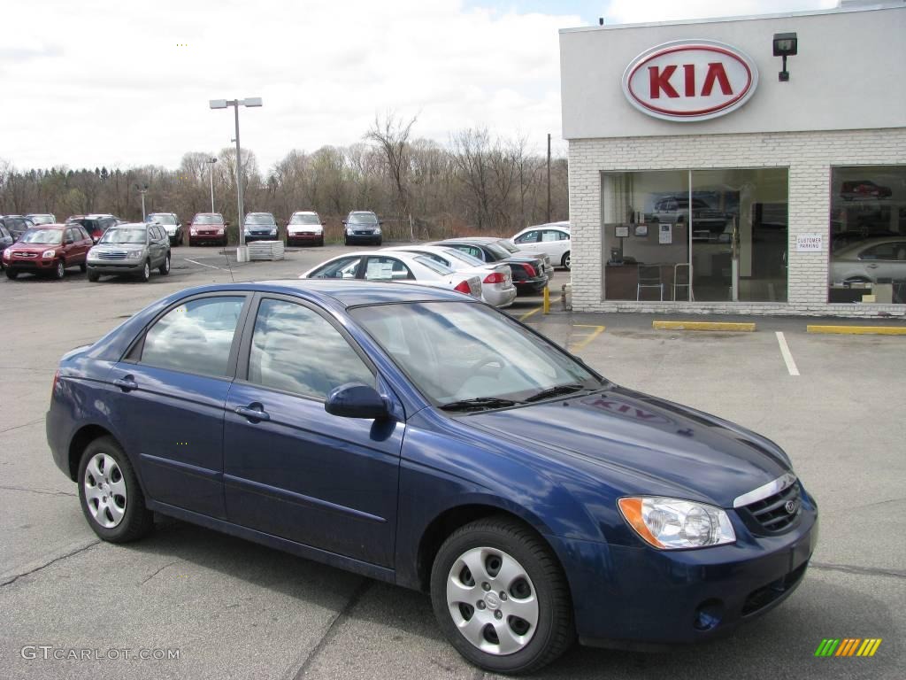 2006 Spectra EX Sedan - Deep Ocean Blue / Gray photo #1