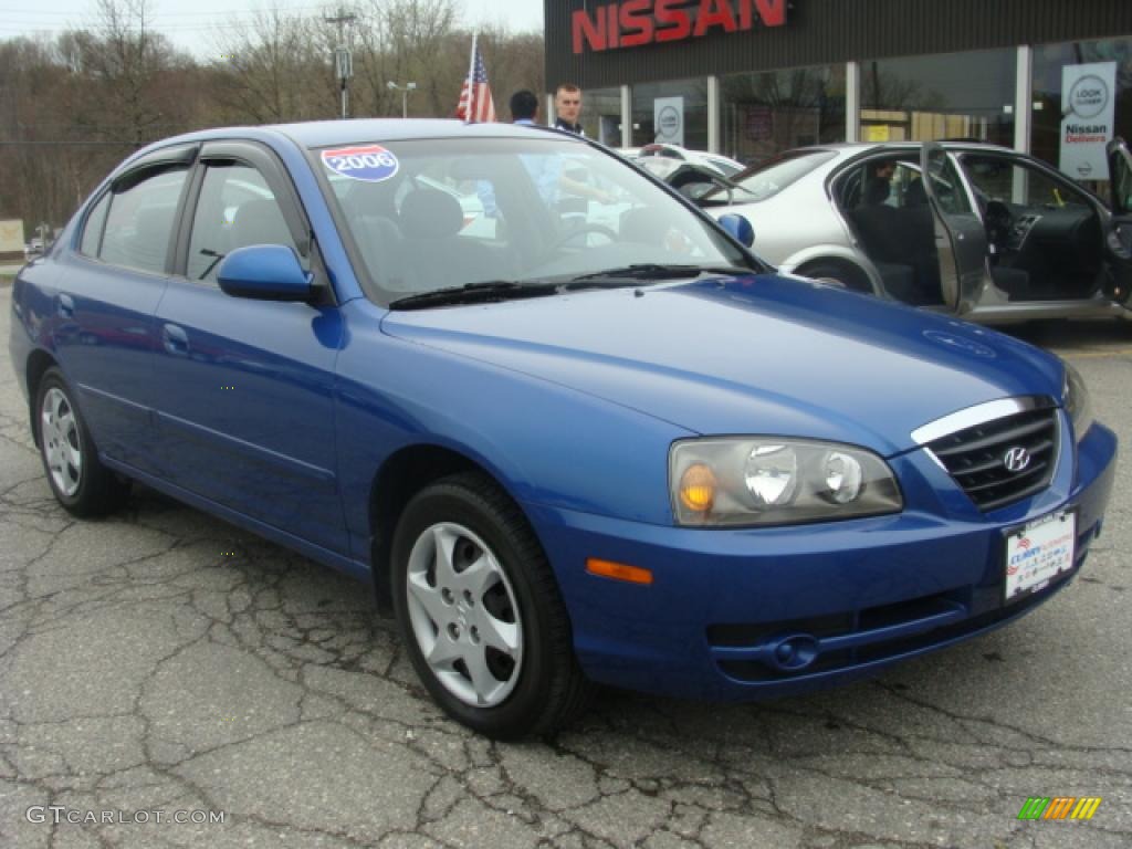 2006 Elantra GLS Sedan - Tidal Wave Blue / Gray photo #7