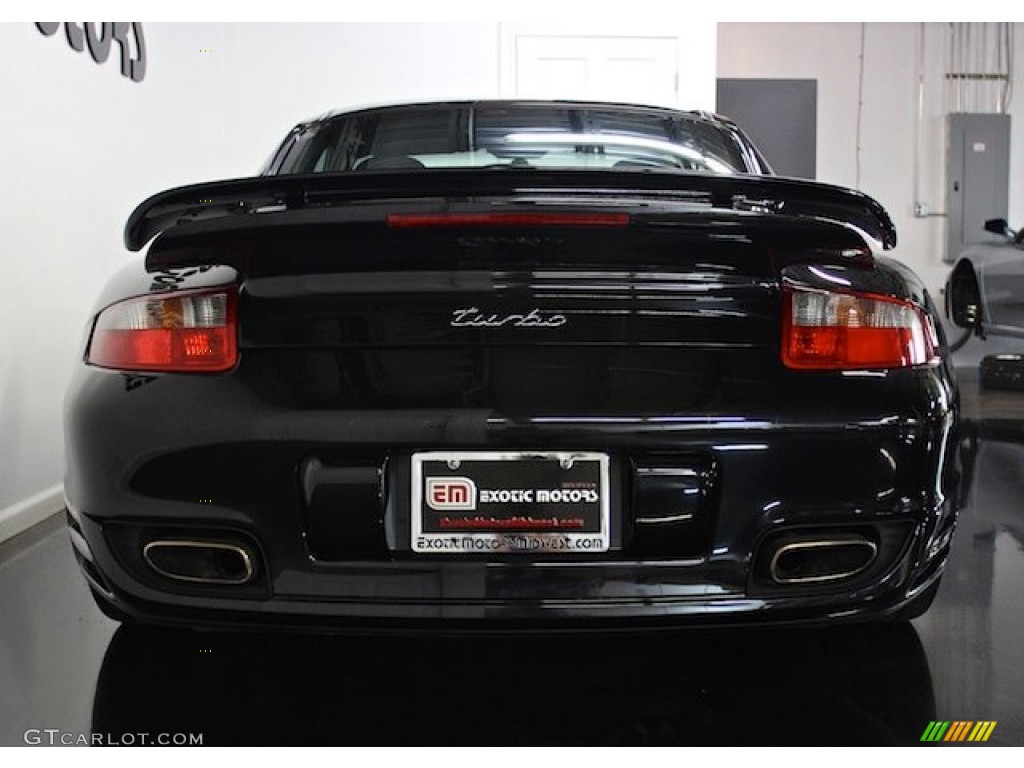 2007 911 Turbo Coupe - Basalt Black Metallic / Black photo #12