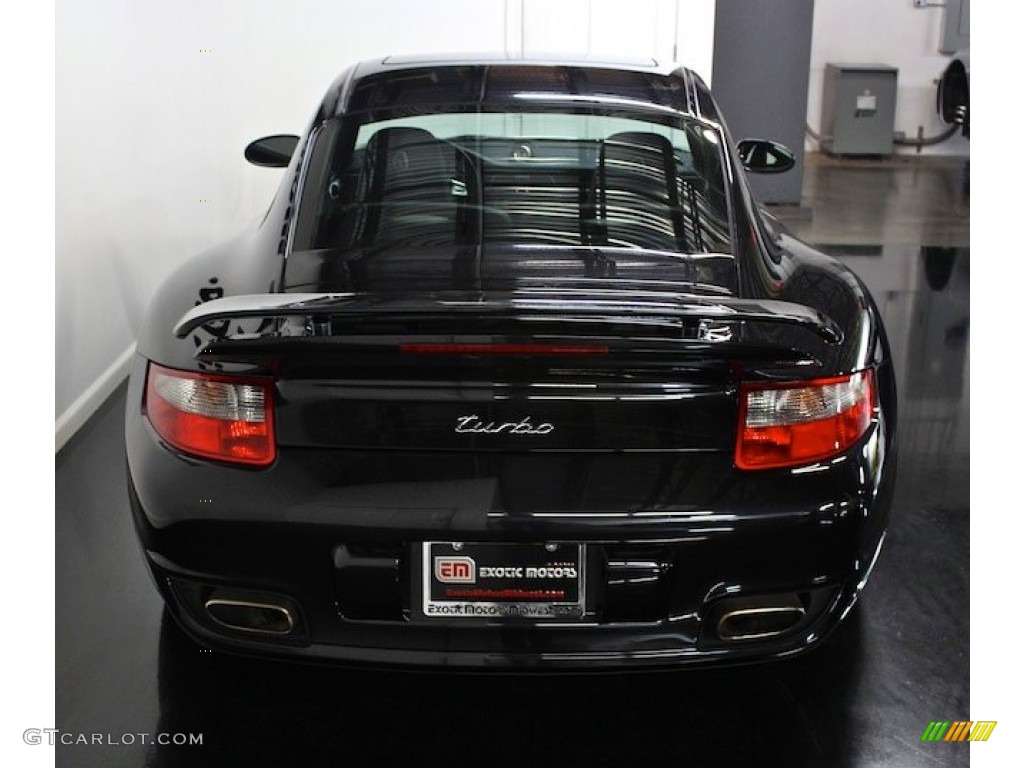 2007 911 Turbo Coupe - Basalt Black Metallic / Black photo #14