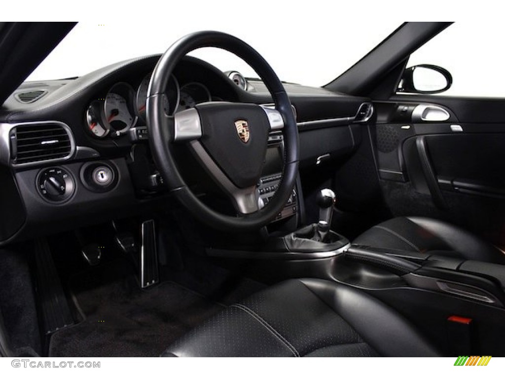 Black Interior 2007 Porsche 911 Turbo Coupe Photo #79598578