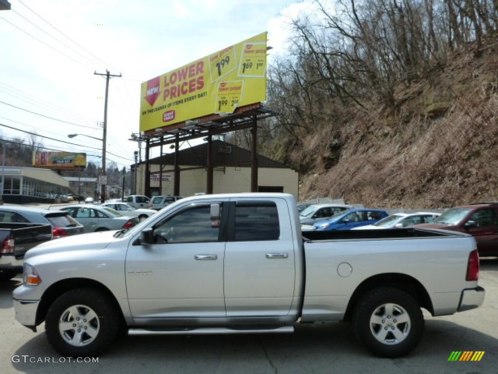 2009 Ram 1500 SLT Quad Cab 4x4 - Bright Silver Metallic / Dark Slate/Medium Graystone photo #2