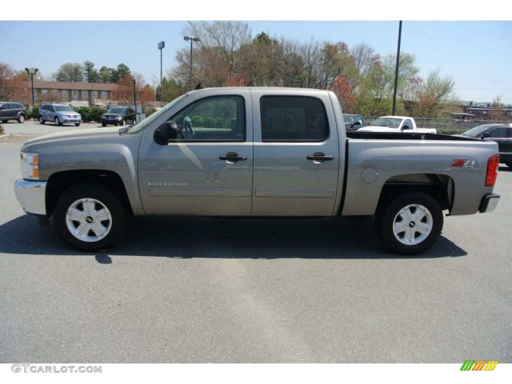 Graystone Metallic 2012 Chevrolet Silverado 1500 LT Crew Cab 4x4 Exterior Photo #79600954