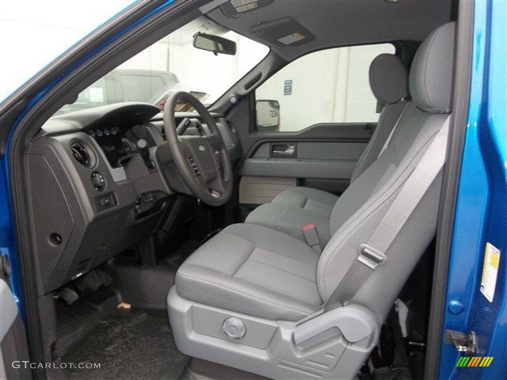 Steel Gray Interior 2013 Ford F150 STX Regular Cab Photo #79601184