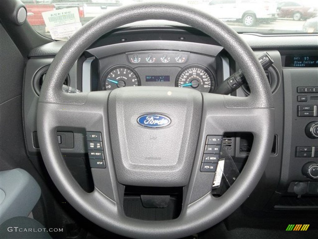 2013 Ford F150 STX Regular Cab Steel Gray Steering Wheel Photo #79601221